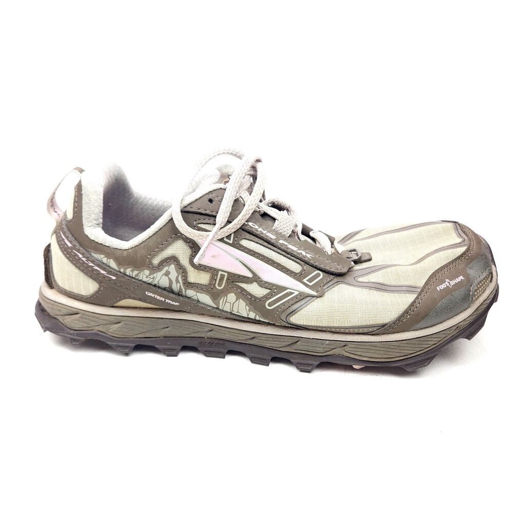 Altra Lone Peak 4 Trail Run Hiking Shoes Gray Womens 10.5